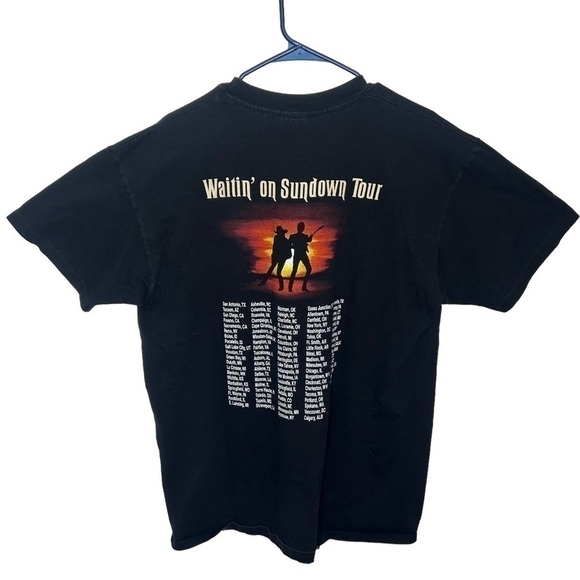 Vintage 1994 Brroks and Dunn Waitin on Sundown Tour Single Stitch T-shirt - Picture 3 of 9